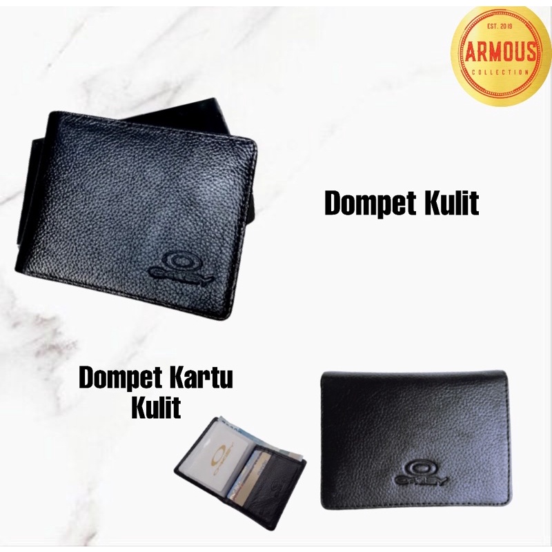 HARGA PAKET PROMO- DOMPET LIPAT &amp; DOMPET KARTU PRIA KULIT 100%