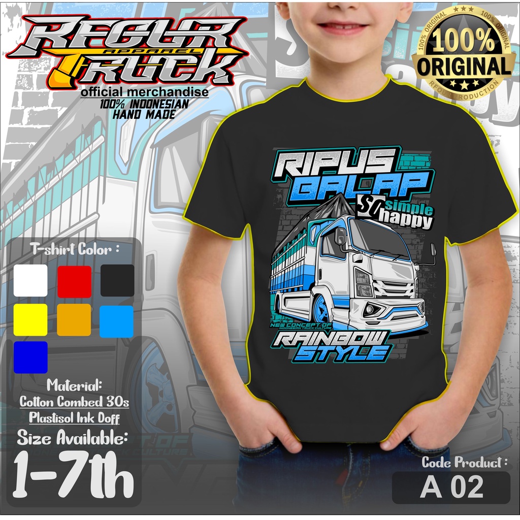 KAOS TRUK OLENG ANAK RIPUS BALAP UMUR 2-7 TAHUN KAOS TRUK REBECCA ANAK TERBARU KAOS ANAK GAMBAR TRUK OLENG KAOS RFOUR ORIGINAL KAOS TRUK ANAK LAKI LAKI KAOS TRUCK MANIA KAOS OLENG