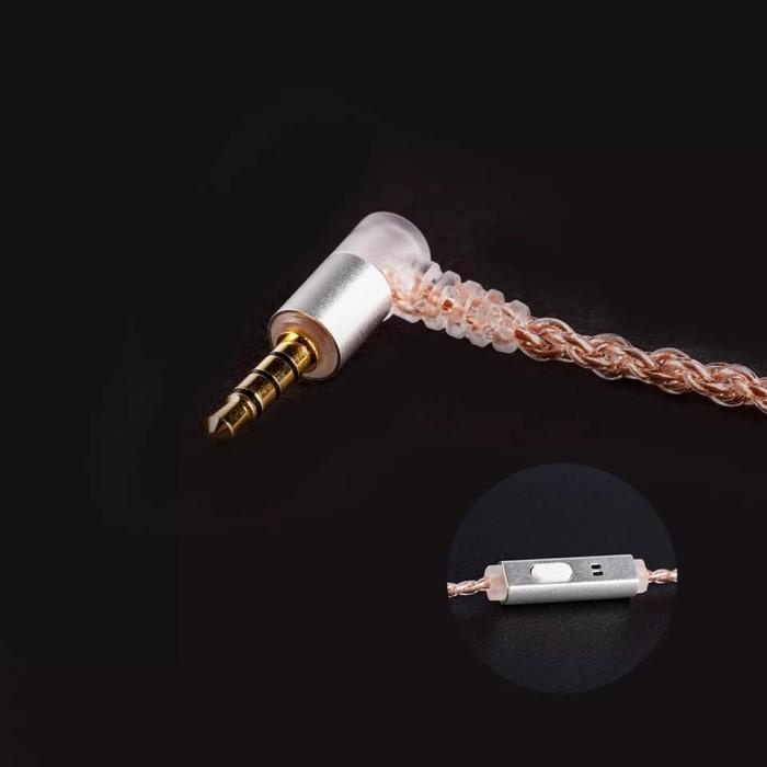 Kbear 4 Core Upgrade Kabel Earphone 2 Pin 0.78 With Mic Type A B Blon