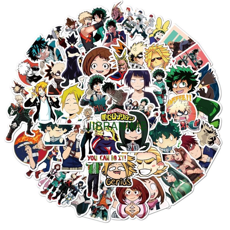 

Stiker vinyl anime BOKUNO HIRO ACADEMIA laminasi anti air paketan