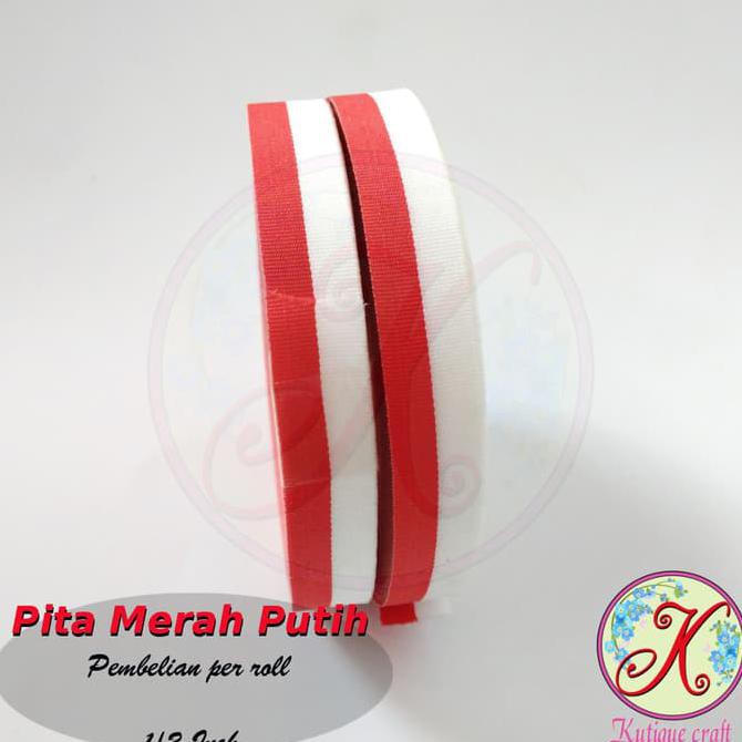 

DISKON HARGA Pita Merah Putih 1/2 Inch / 1,2 cm per roll ZD162