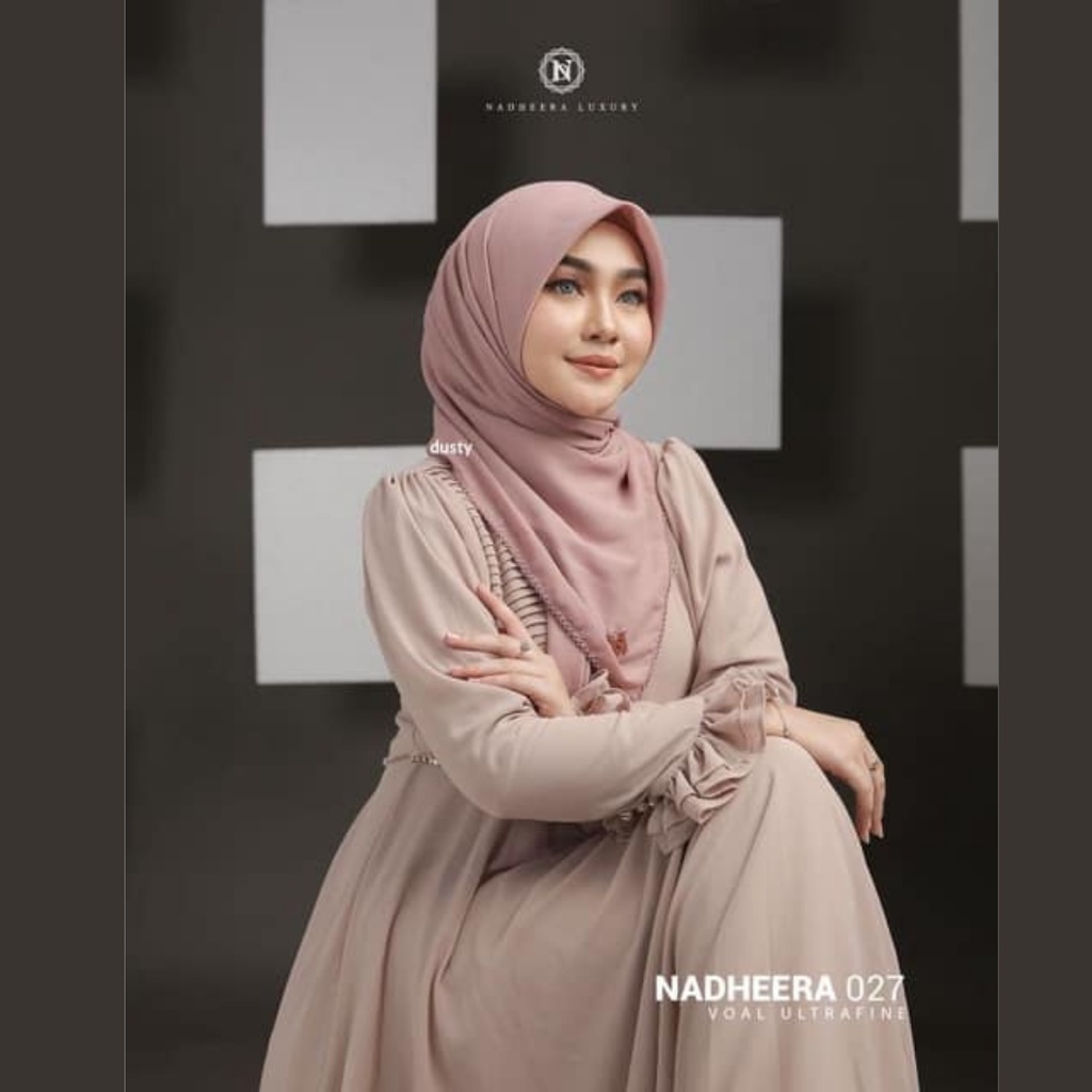 (Ori) SegiEmpat Nadheera Luxury N.027 | SegiEmpat Nadheera Luxury Bahan Voal Premium Anti Mleyot | S