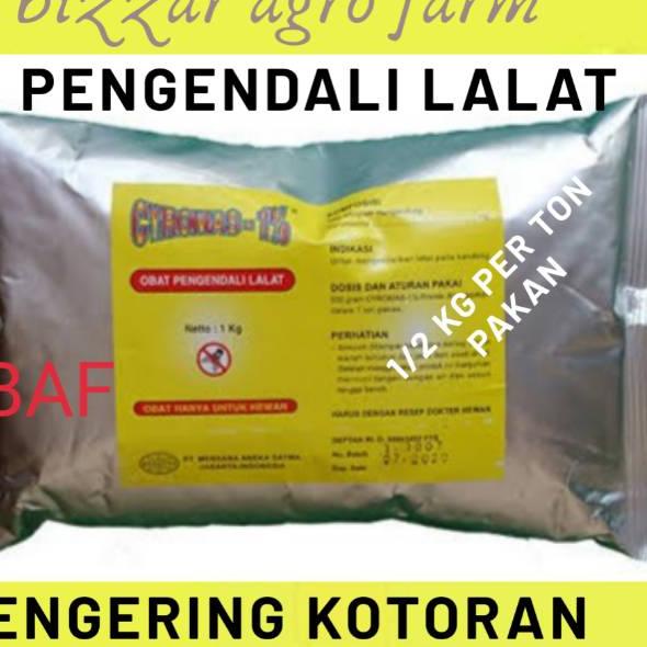 Promo Terpopuler PENGHILANG BAU KOTORAN UNGGAS ANTI LALAT Cyromas plus cyromazin 1% KOTORAN KERING x