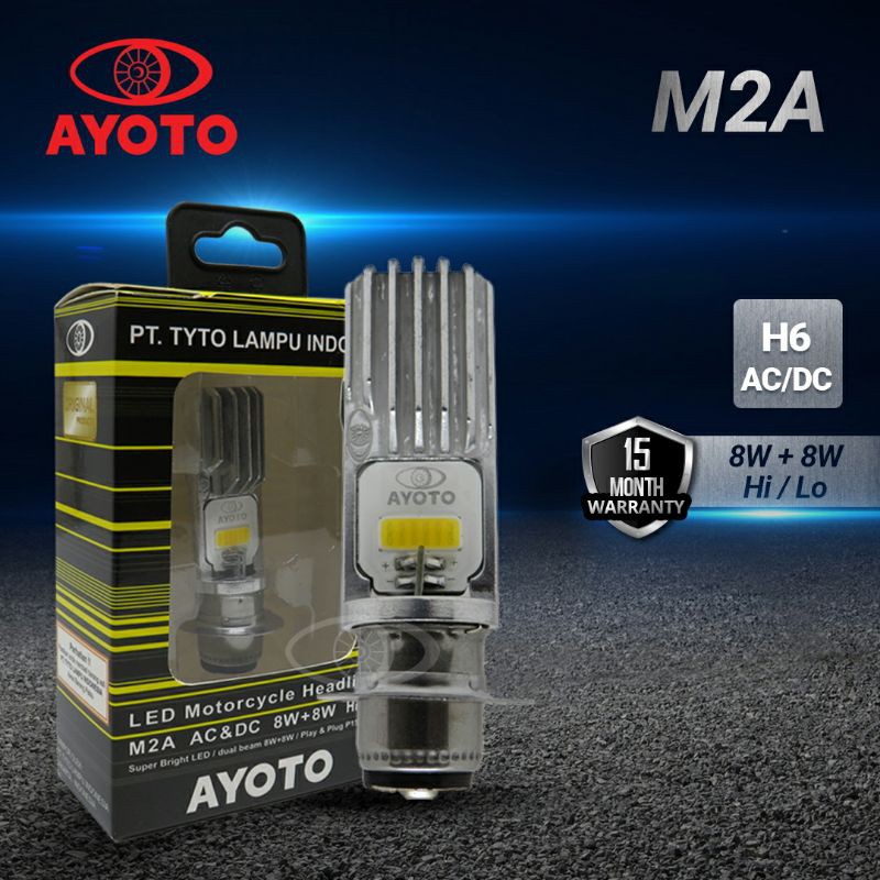 LAMPU MOTOR LED BEBEK MATIC AYOTO M2A AC DC HI LO