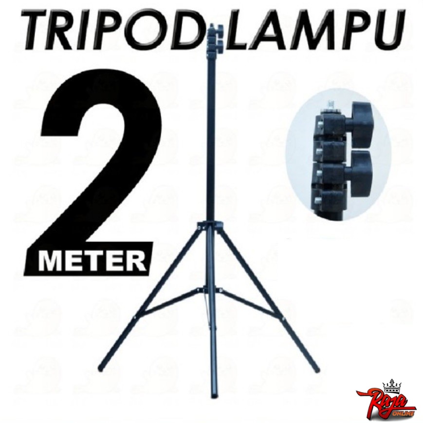 Tripod 2 Meter - Tripod Light Stand Studio Foto 2 Meter - Tripod Lampu Ring Selfie 2M