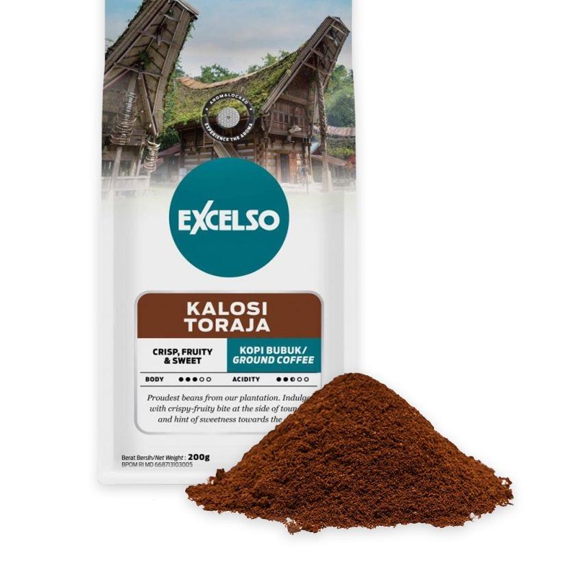 

(SQ38)-Excelso Kopi Kalosi Toraja Bubuk 200gr-Big Sale