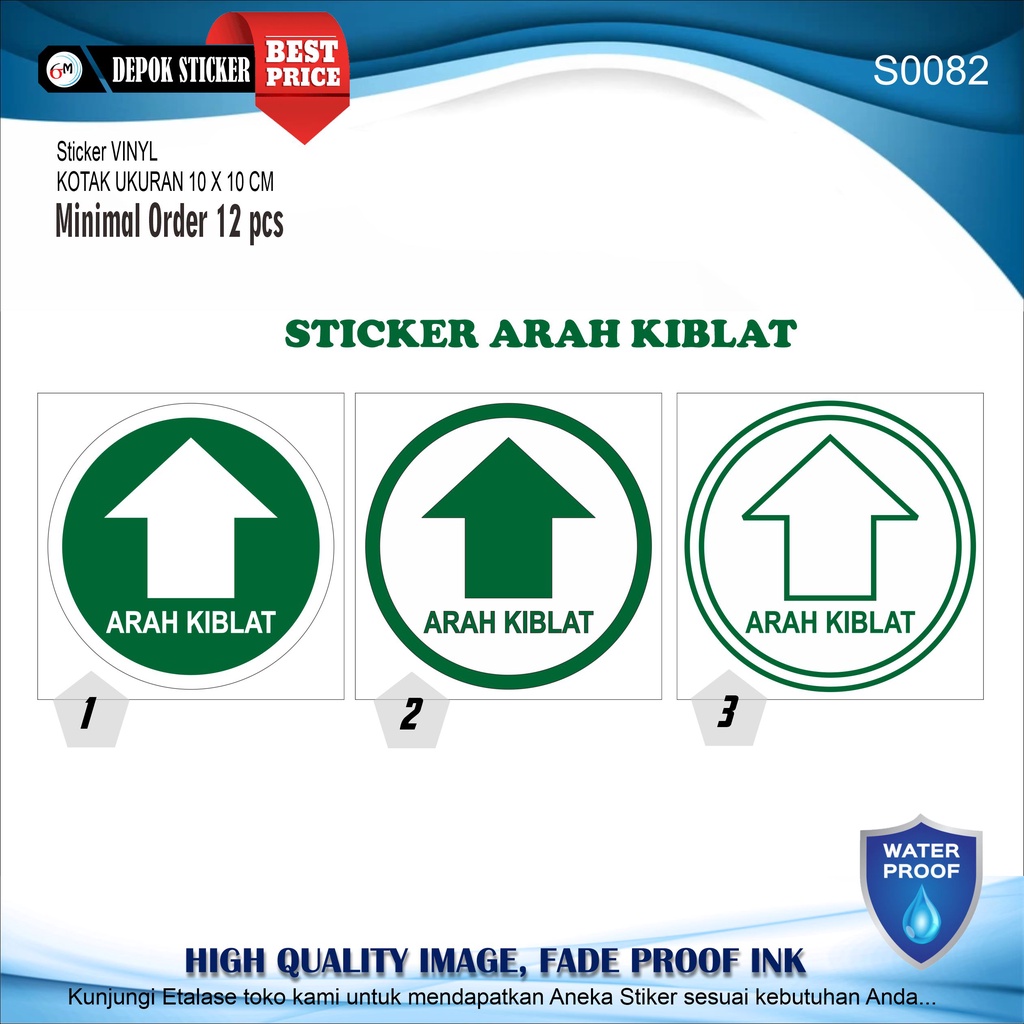 

Stiker Arah Kiblat VINYL