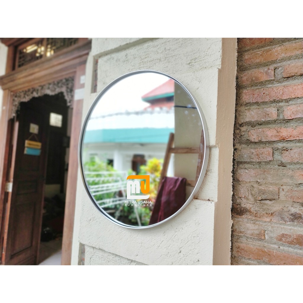 Cermin Bulat Gold 60x60 Cermin Besi Solid Dekorasi Dinding Pigura Kamar Mandi Wastafel Dan Lainya Shopee Indonesia