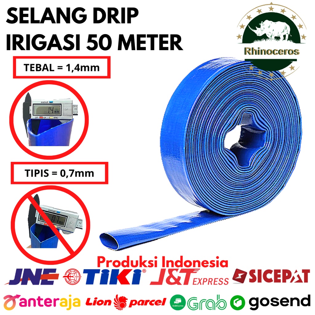 Selang Drip 50 Meter Selang Irigasi Tebal Selang Sawah Hidroponik