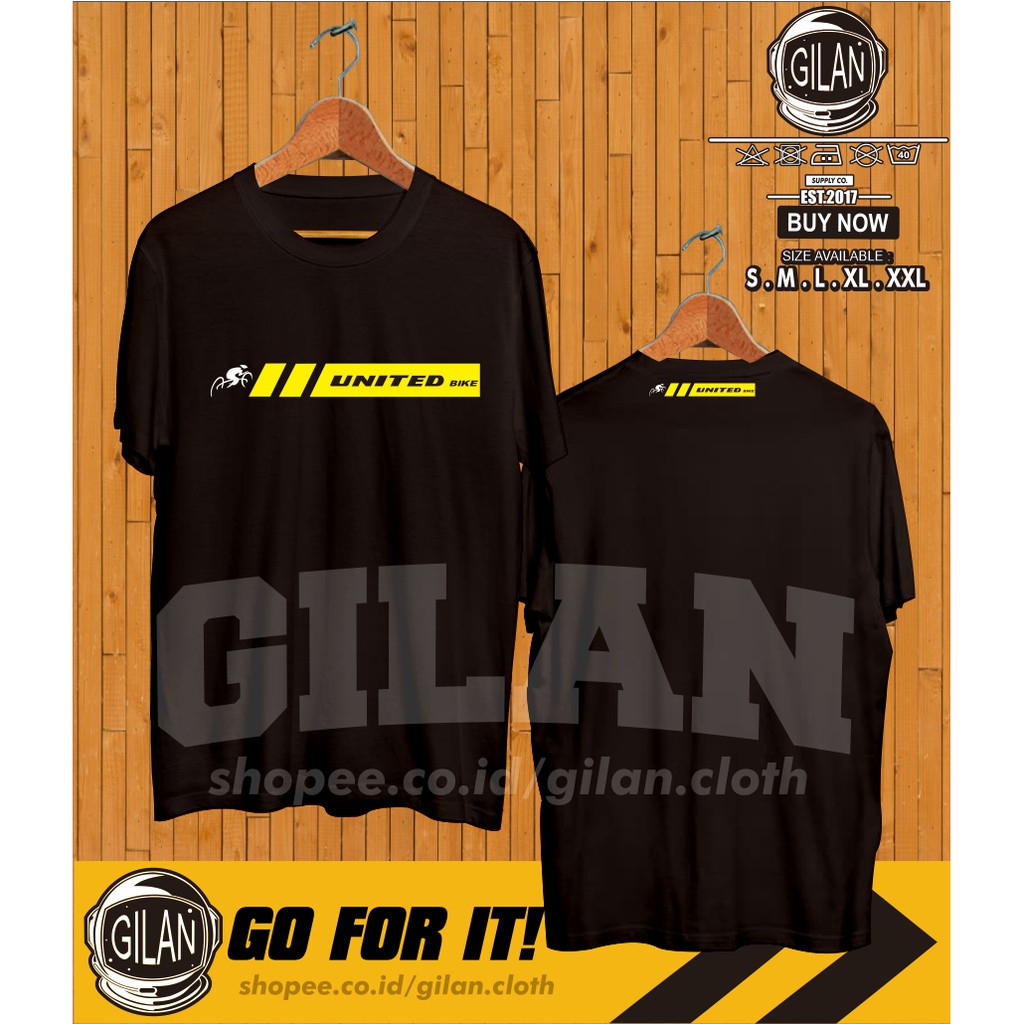 T-Shirt Kaos Baju United Bike Logo Sepeda Road Bike MTB Olahraga