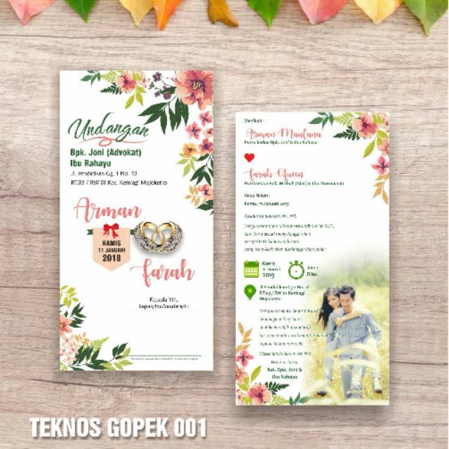 UNDANGAN PERNIKAHAN CUSTOM MURAH GOPEK SERI 1