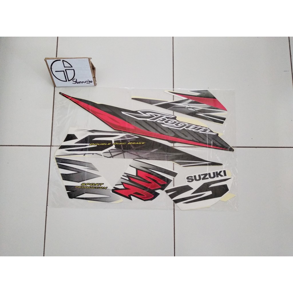 Striping Sticker Lis Suzuki Shogun SP 125 2007 2008 Hitam Putih