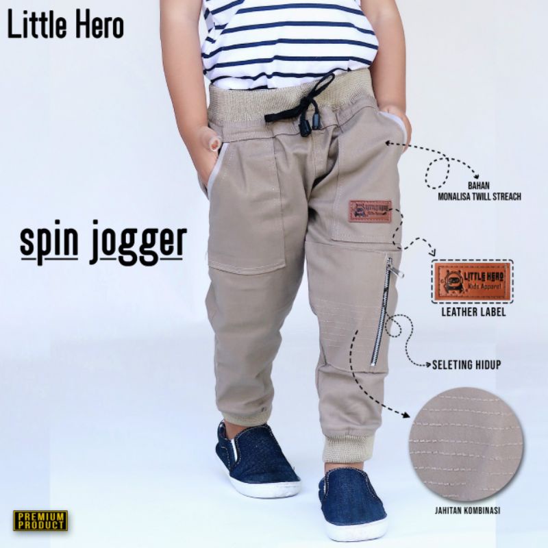 Spin Joger JUMBO Little Hero Chino Joger Celana Chino Anak