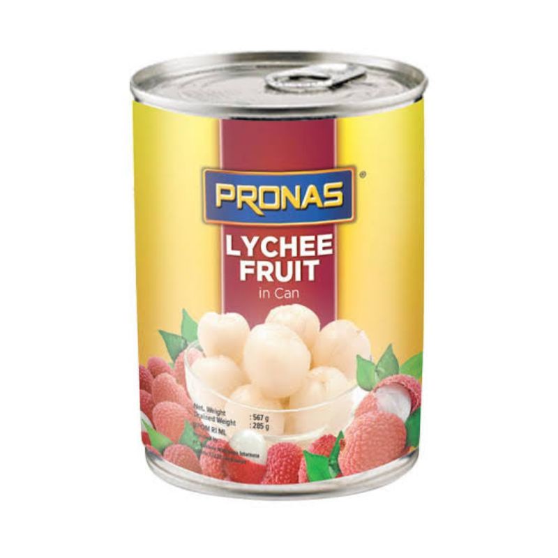 Pronas Bush Leci dalam Kaleng/Lychee Fruit in Can 550Gr