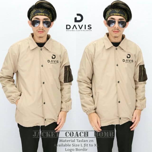 Jaket Coach Taslan Patch Motif Bomb Premium Davis