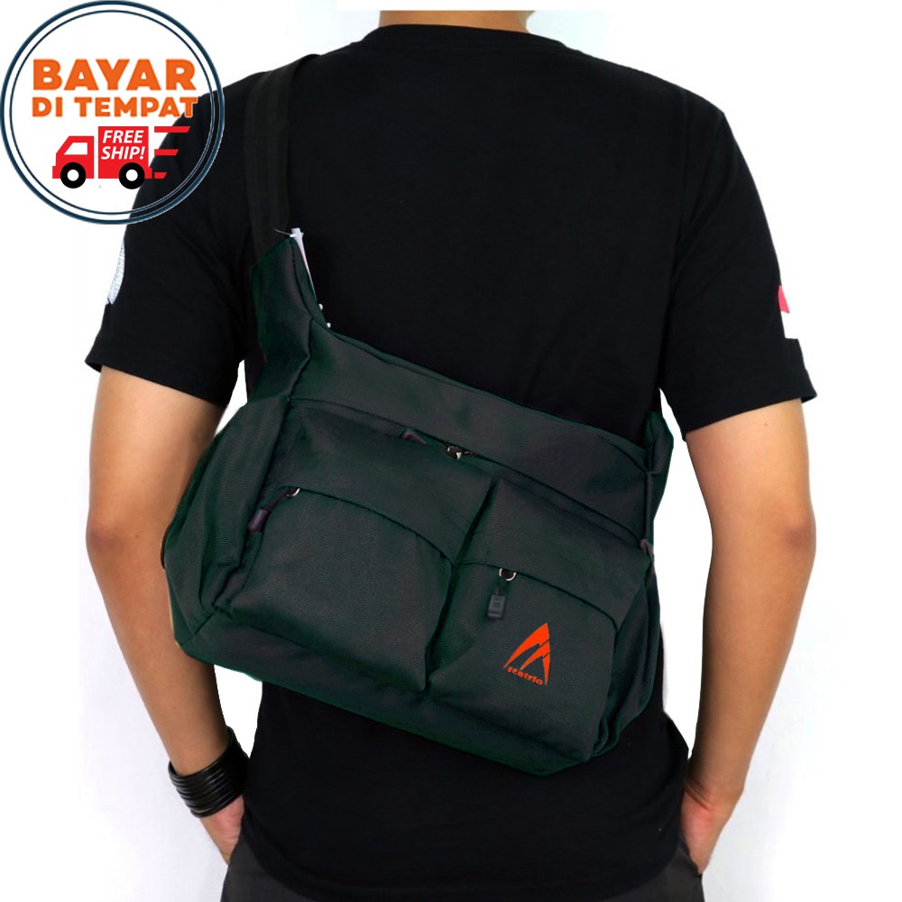 SHOPEE 7.7 BOMBASTIS SALE!! TAS PRIA WANITA TAS GAUL TAS SELEMPANG SEKOLAH TAS SEKOLAH MUAT LAPTOP BAHAN NILON