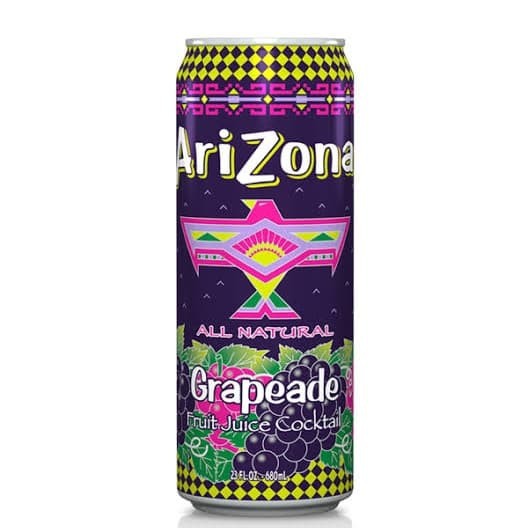 

Arizona Grapeade Fruit Cocktail Juice [680 mL]. made in usa