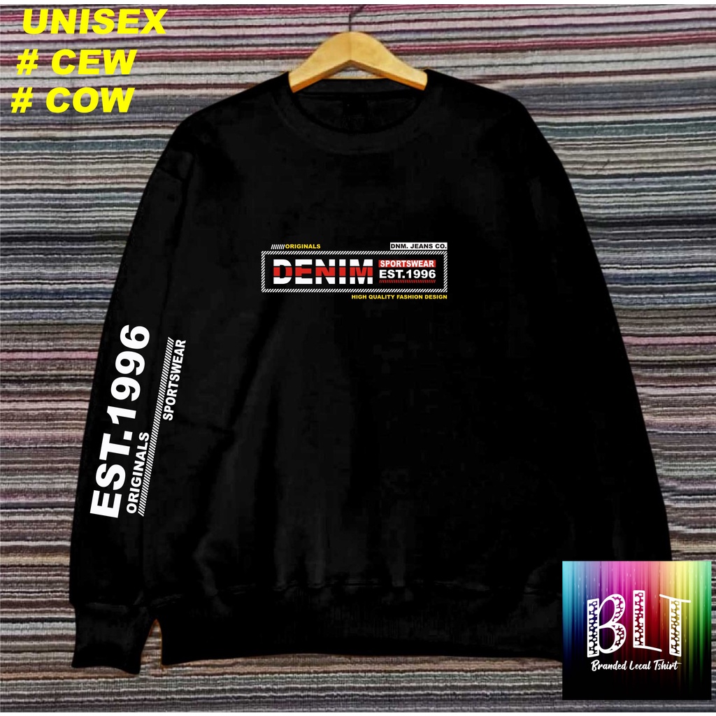 Crewneck Sweater Combed Denim 1996 / Sweater Pria/SWEATER WANITA / Sweater Distro / Outerwear Original Terbaru Termurah Terlaris/UNISEX/SWEATER MURAH/SWEATER 2022