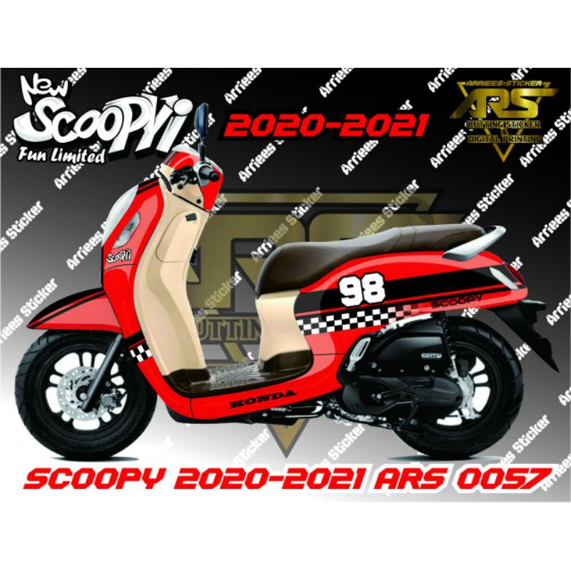DECAL SCOOPY 2020-2021 CAFE RACER - STICKER DEKAL ALL NEW SCOOPY 2021 2022 2023 2024 FULLBODY