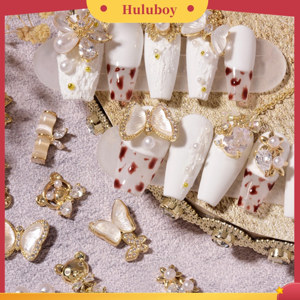 Huluboy Huluboy♡ Butterfly Berlian Imitasi Bentuk Kupu-Kupu Untuk Dekorasi Nail Art