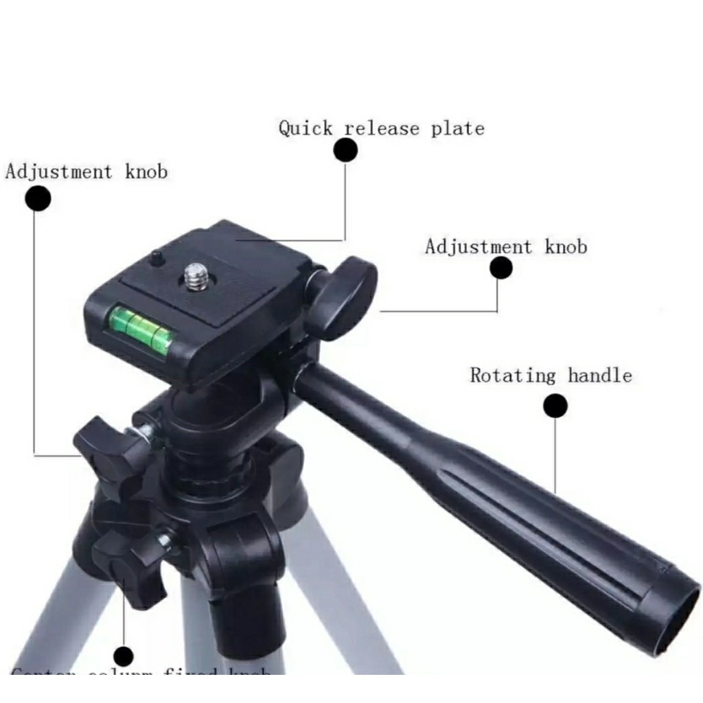 Tripod with Remote Bluetooth Hp Camera Dk 3888 universal dk3888 / Kaki 1 Meter + Remote Bluetooth