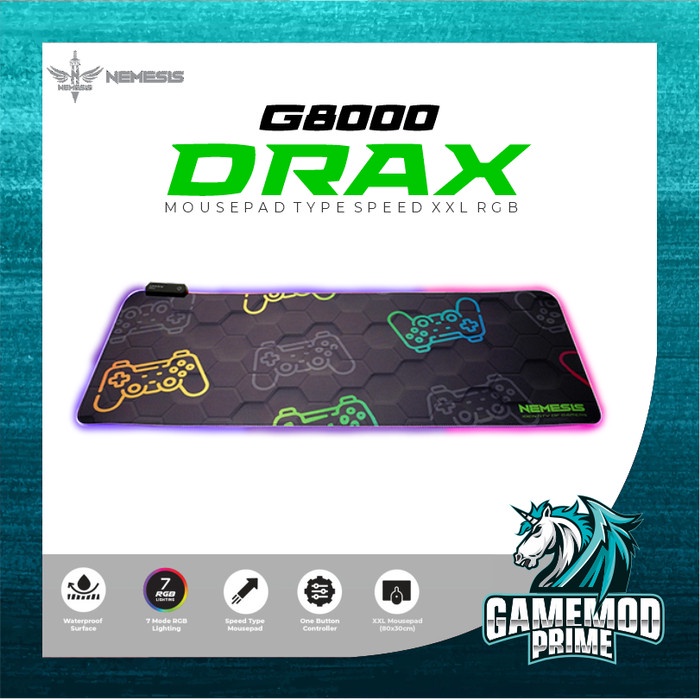 Mousepad Gaming NYK Nemesis Drax RGB G-8000 SPEED TYPE XXL