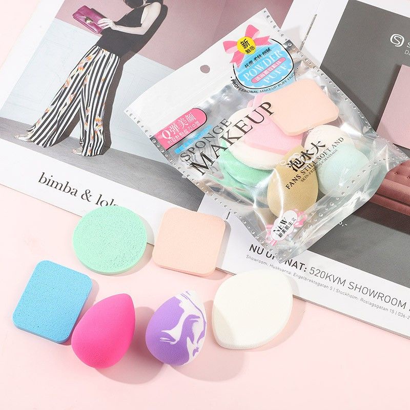 SPONGE  isi 6  MAKE UP LEMBUT  BEAUTY BLENDER IMPORT MURAH