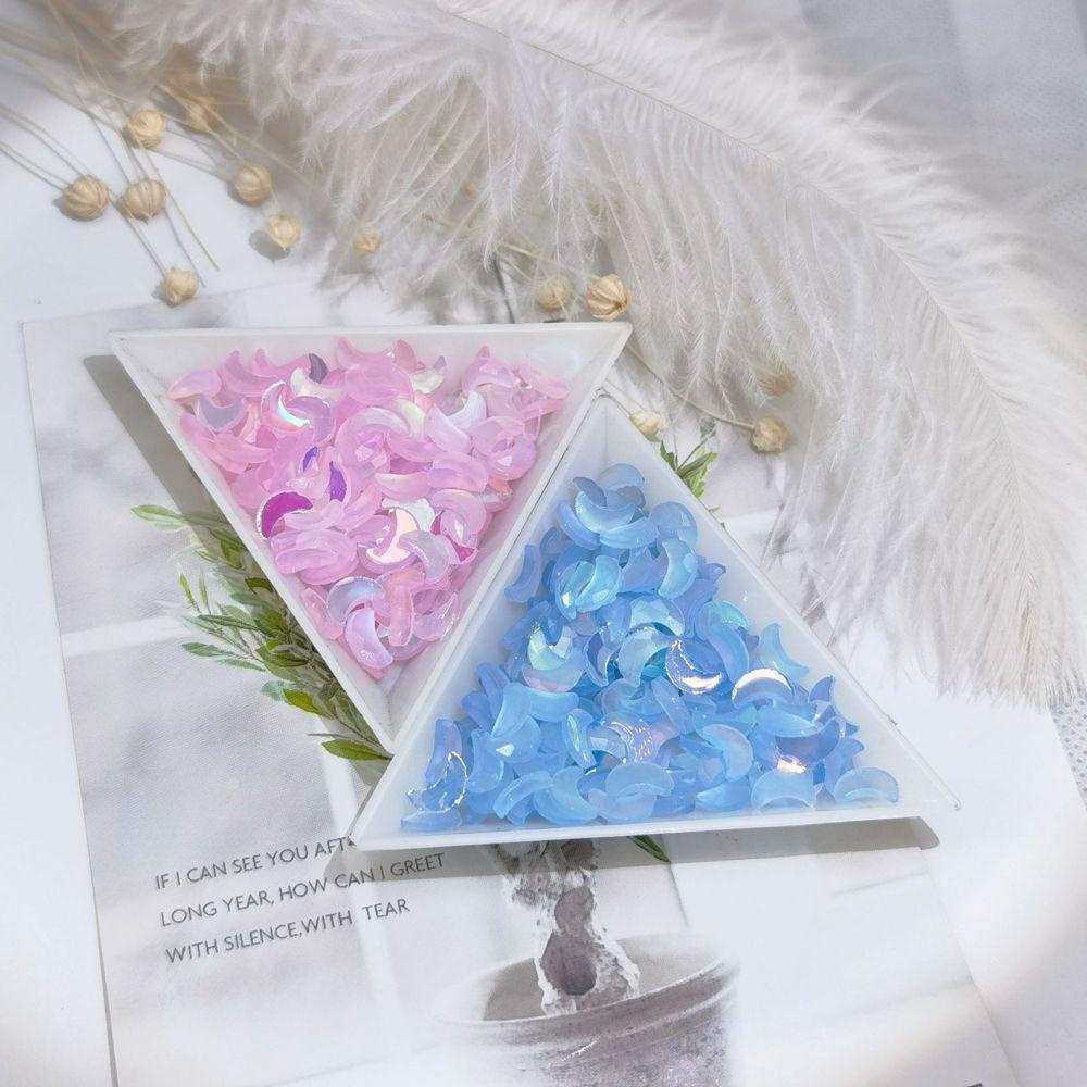 AUGUSTINA Agustina Aurora Nail Art Dekorasi Bulan Flatback 3D Glitter Perhiasan Kuku Berlian Kristal DIY Manicure Aksesoris