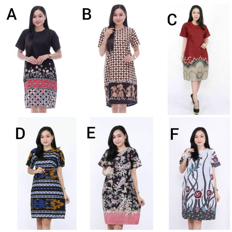 BATIK WANITA / BAJU ATASAN / DRESS BATIK UKURAN : M,L,XL,XXL