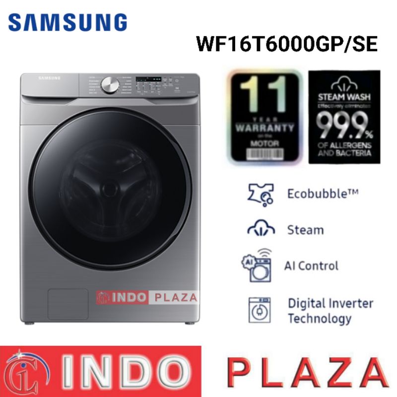 MESIN CUCI SAMSUNG FRONT LOADING 16 Kg / 16Kg WF16T6000GP/SE AI CONTROL