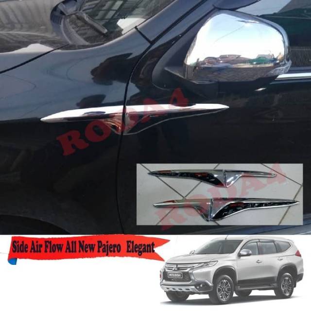 Side air flow Vent all new Pajero sport 2016 Hitam &amp; Chrome