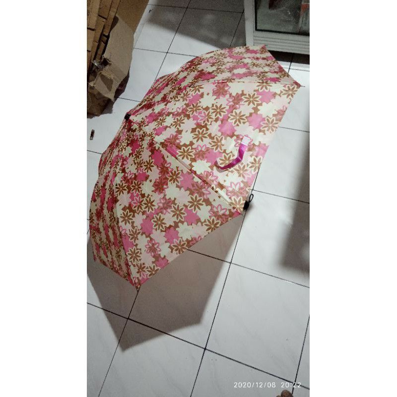 Payung lipat mini portable buka tutup open close warna motif