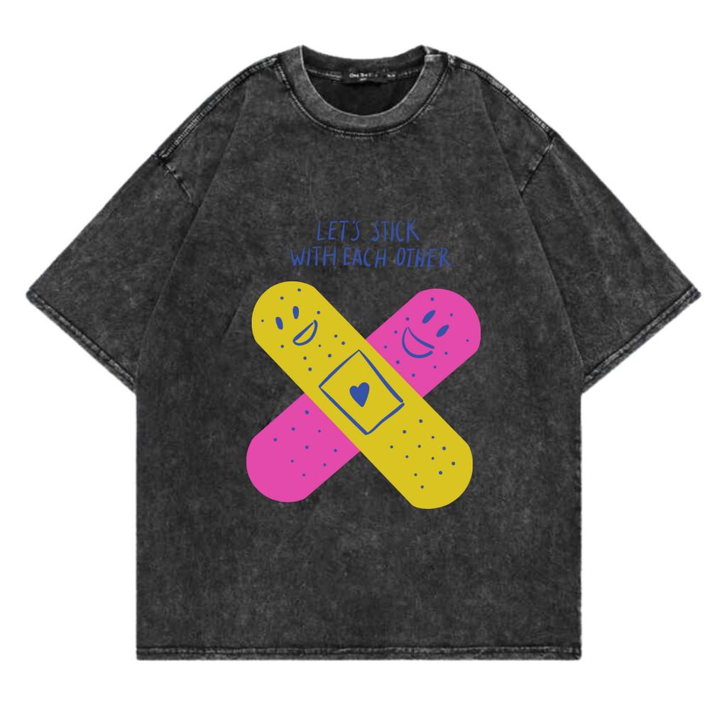 Kaos Oversize Wash Sablon Original Endrock Tema Grafik Stick Each