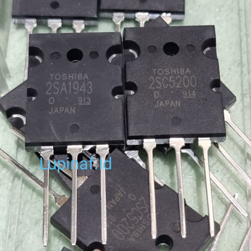 TRANSISTOR 2SA1943 2SC5200 1943 5200 SERI 9 TOSHIBA SUPER ORIGINAL