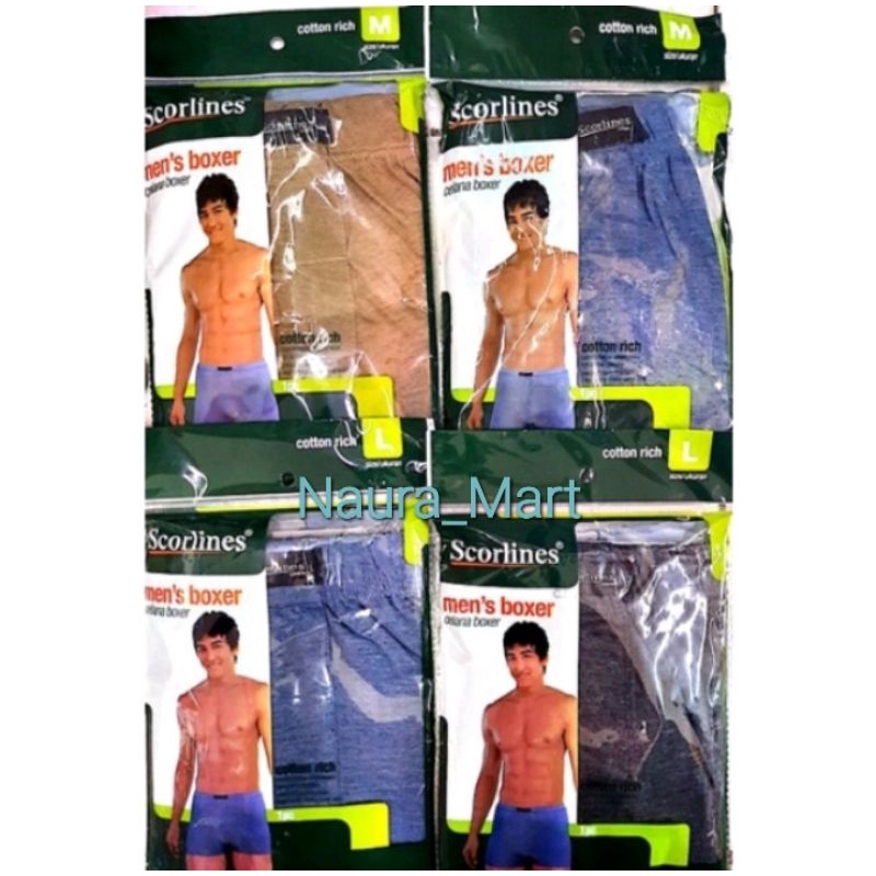 SCORLINES Men's celana Boxer m/l