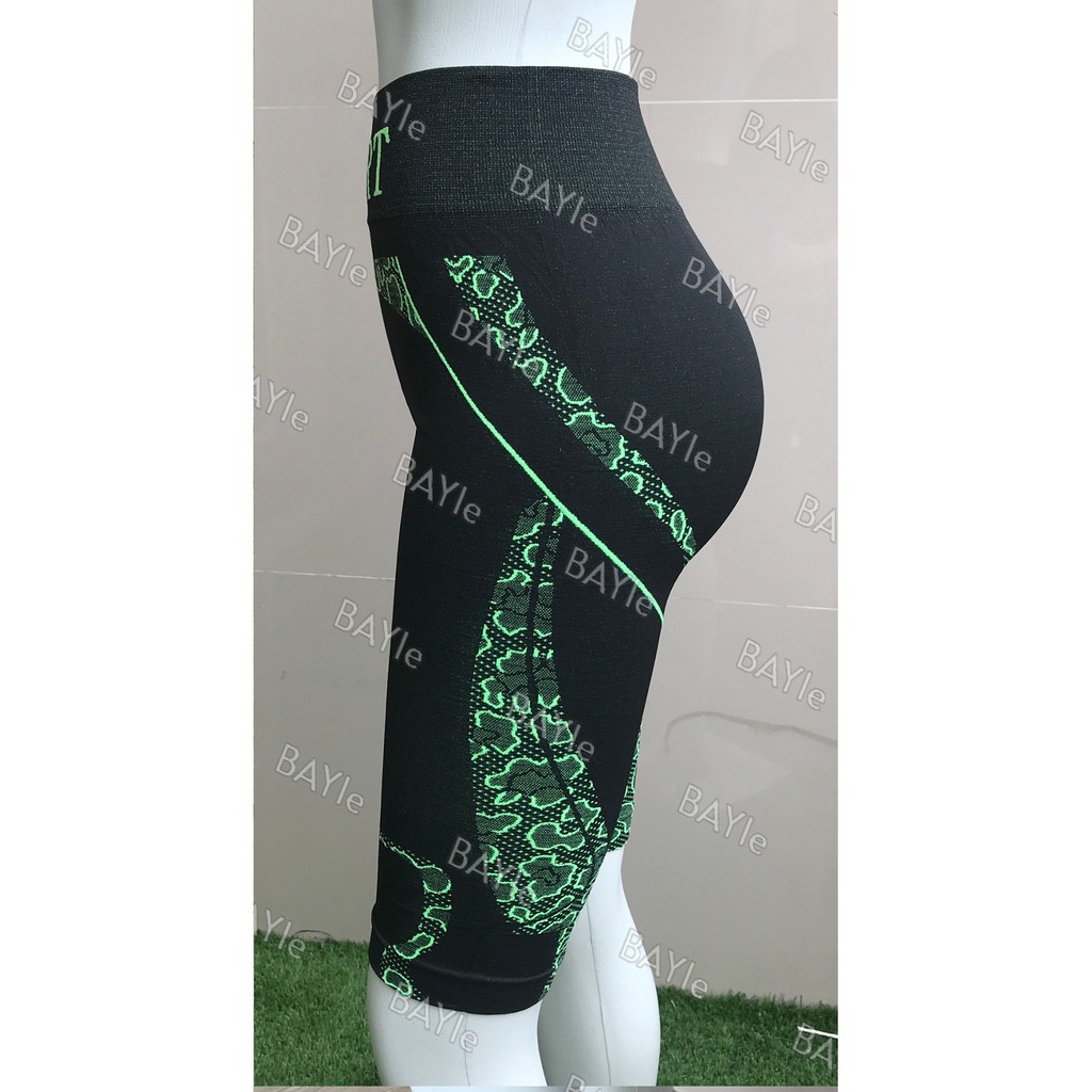 BAYIe -2090 Celana Legging 3/4 Senam/Olahraga/Sport Zumba/Aerobic/Yoya/Gym Wanita Import FEMA SPORT