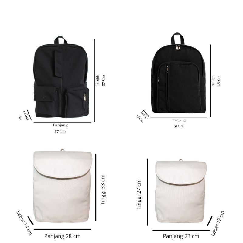 Celah Langit Zora Backpack l Tas Ransel Kanvas