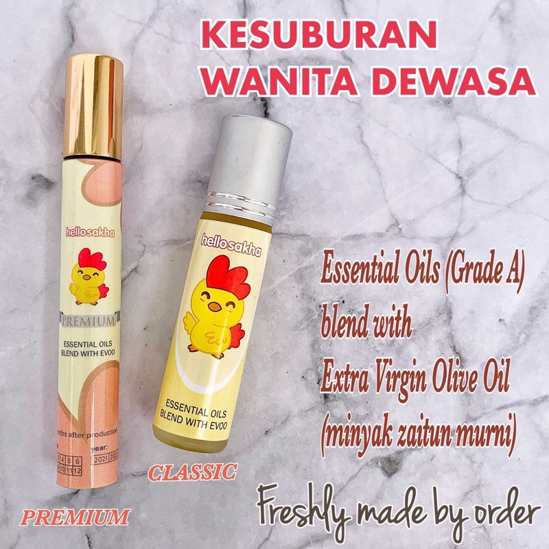 KESUBURAN WANITA Essential Oil + Evoo minyak zaitun. Obat herbal alami. Program hamil promil