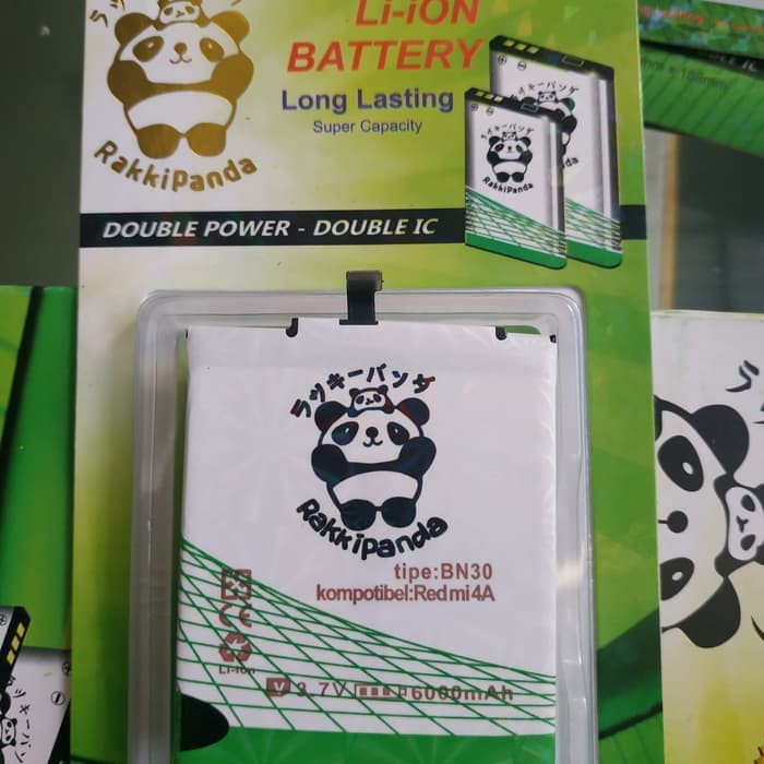 baterai batre battery rakkipanda BN30 Xiaomi Redmi 4A Double baju hitam
