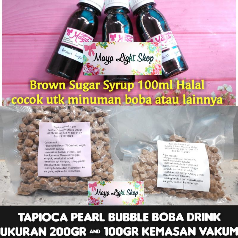 Brown Sugar Syrup 100ml bubble boba tapioca pearl gula merah sirup cair boba drink minuman es bubble