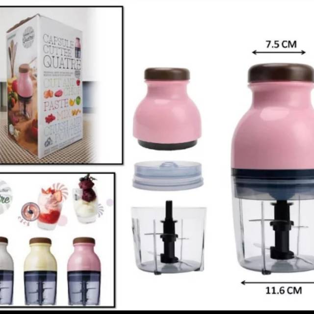 Hand Blender Capsule Cutter Quatre Blender Mixer Serbaguna Multifungsi