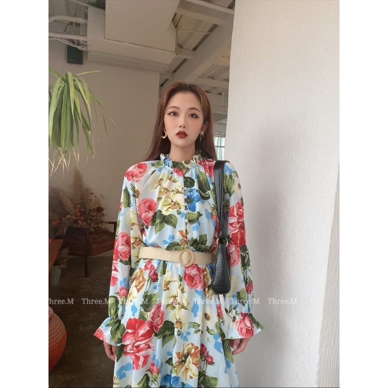 Sonia Maxi Dress Import 58870-Biru