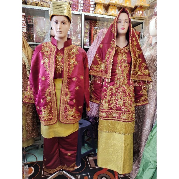 baju koto gadang bahan bridal Payet jepang.