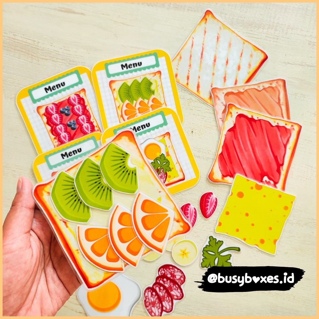 [busyboxesid] Busy Page Buah busypage pretend play menu sandwich mainan edukasi preschool