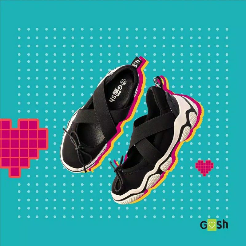 gosh bolzano art 594 black sneakers sepatu