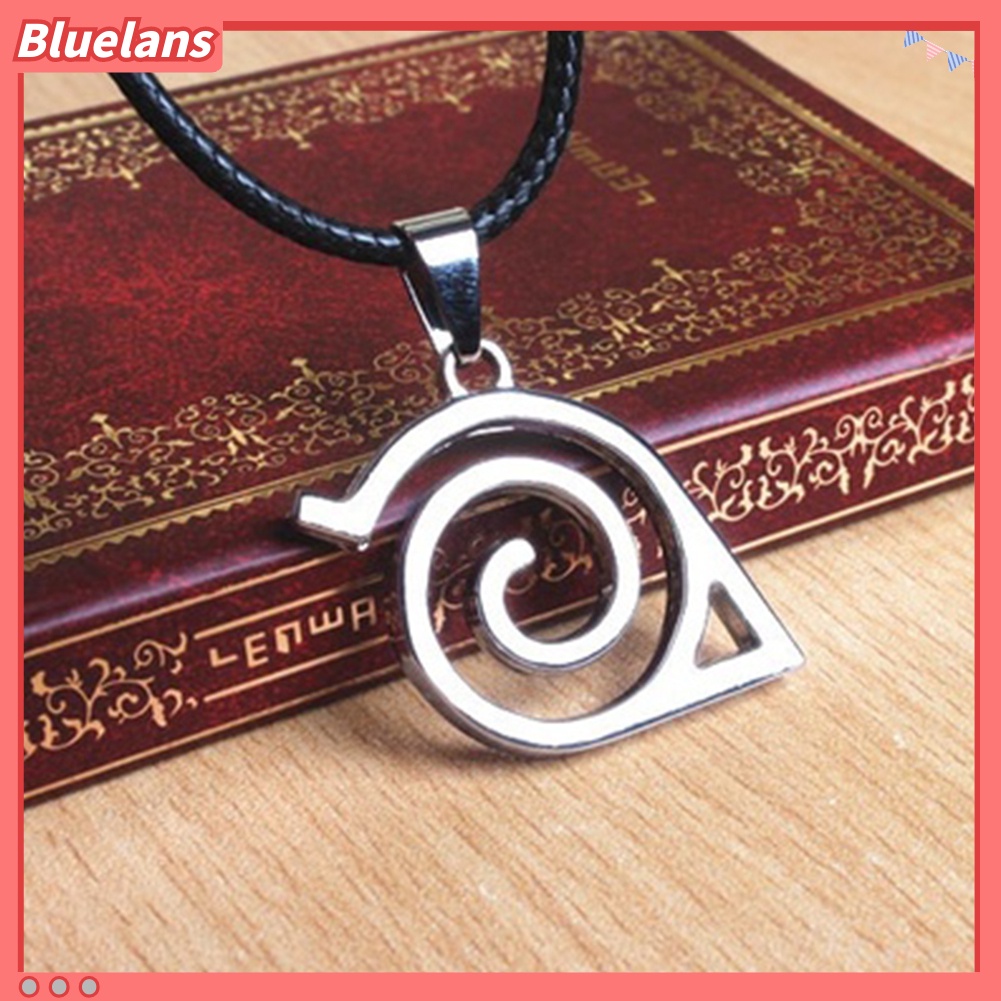 Bluelans Unique Unisex Metal Anime Naruto Logo Pendant Necklace Cosplay Hokage Accessory