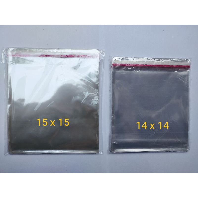 

Plastik OPP seal ukuran 15x15 100 lembar / Plastik OPP lem ukuran 25x15 100 lembar