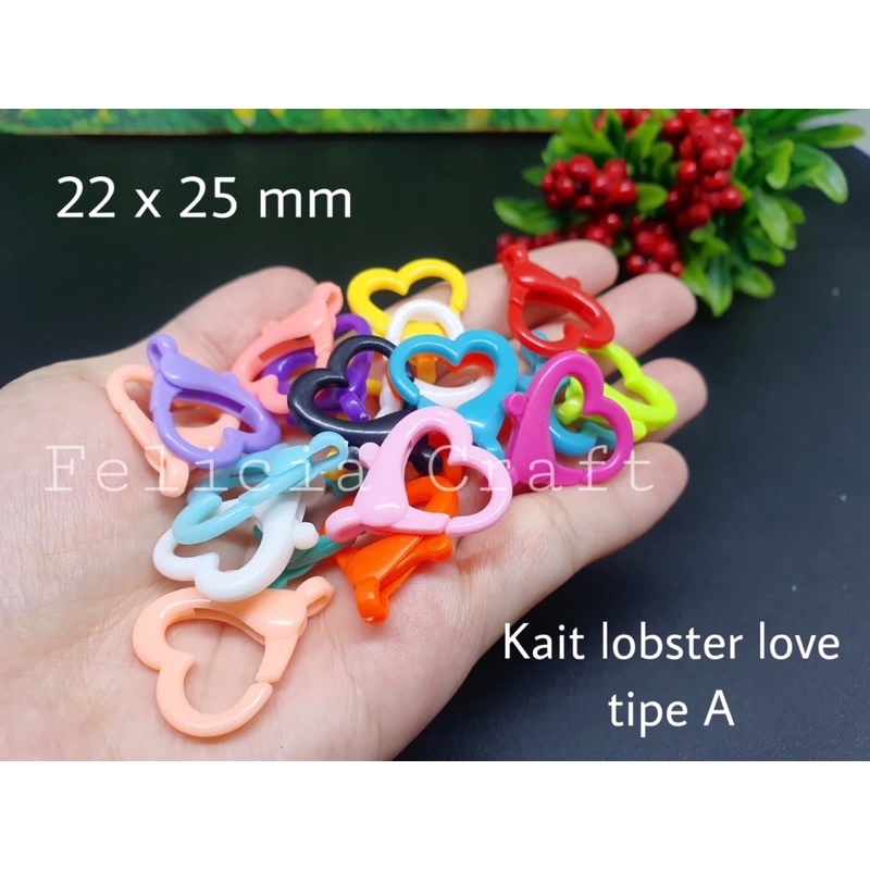 Lobster Claps Kait kokot Plastik Love [1pcs]