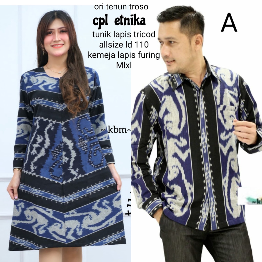 Cp tunik etnika ori tenun troso lapis tricod