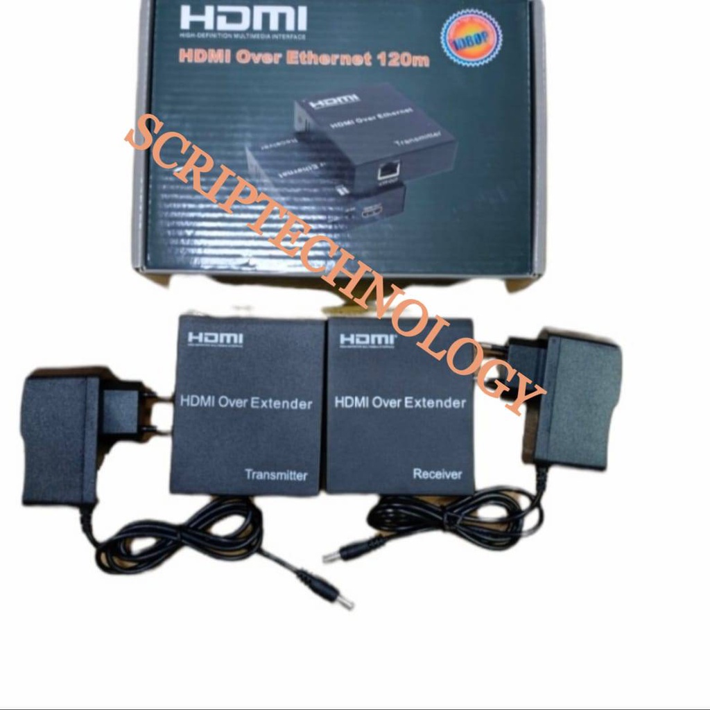 HDMI Extender 120 Meter Over Kabel Lan Cat5e/6e - HDMI Extender 120M